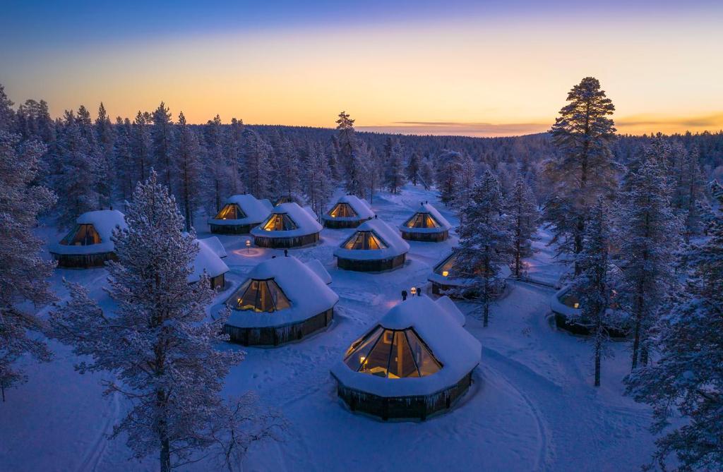 musim dingin di lapland finlandia